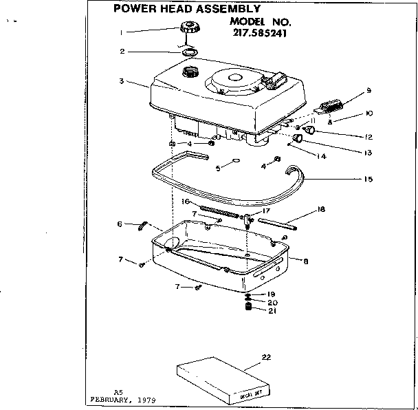 Craftsman 217585241 power head assembly diagram