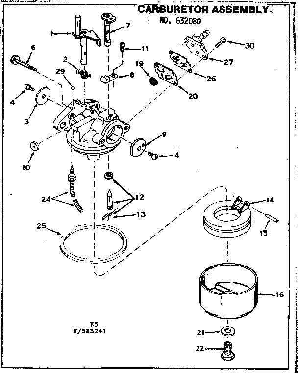 Craftsman 217585241 carburetor assembly diagram