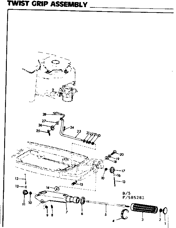 Craftsman 217585281 twist grip assembly diagram