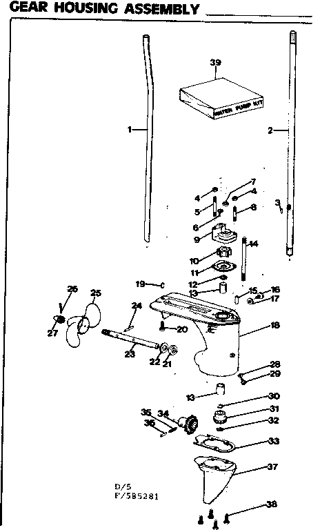 Craftsman 217585281 gear housing assembly diagram