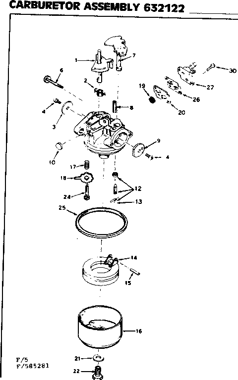 Craftsman 217585281 carburetor assembly diagram