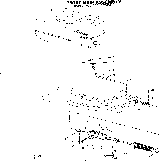 Craftsman 217585430 twist grip assembly diagram