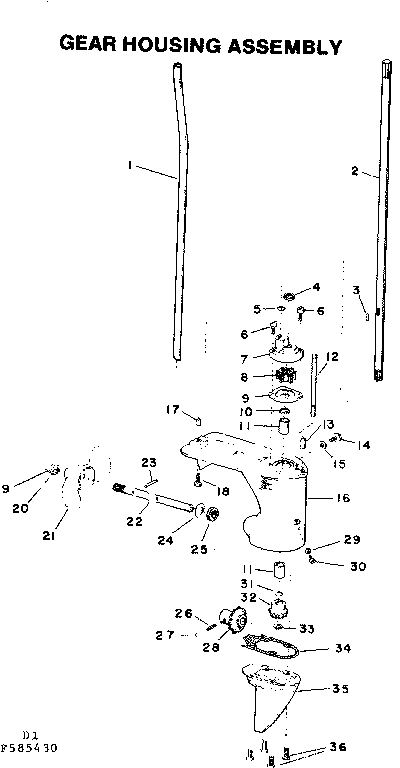 Craftsman 217585430 gear housing assembly diagram