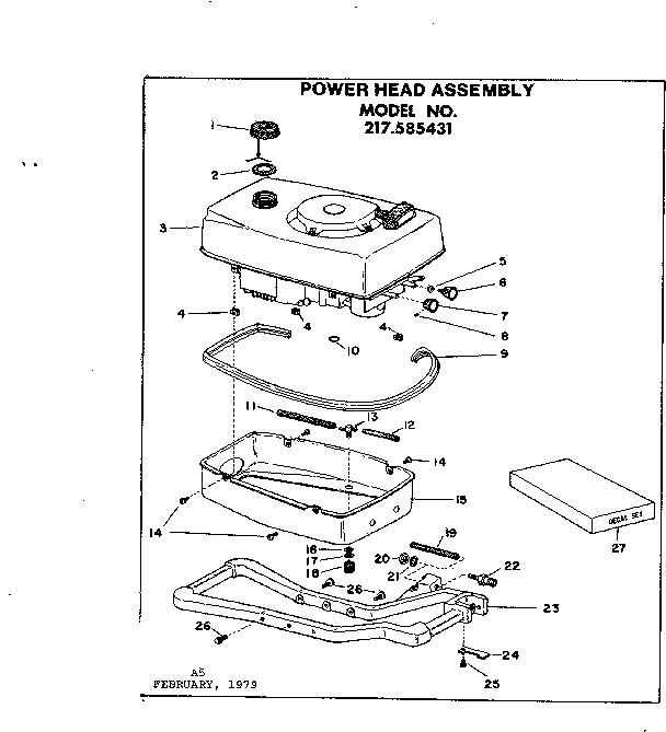 Craftsman 217585431 power head assembly diagram