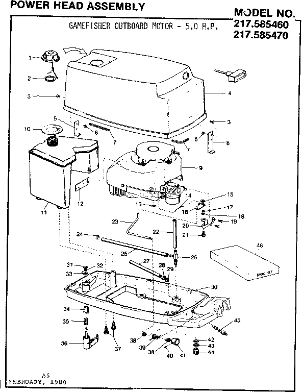 Craftsman 217585470 power head assembly diagram