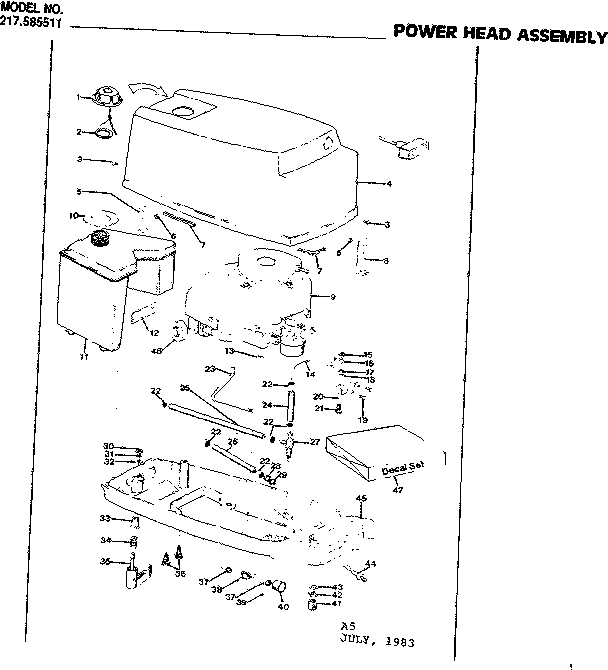Craftsman 217585511 power head diagram