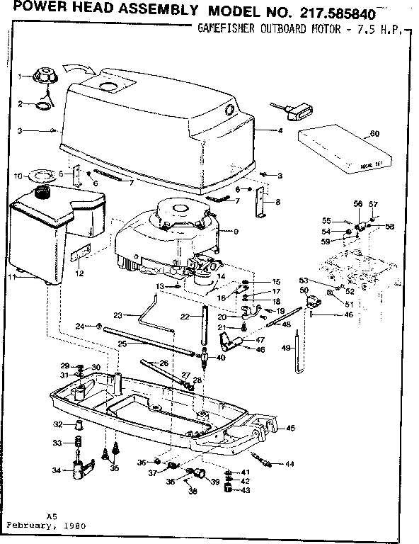 Craftsman 217585840 power head assembly diagram