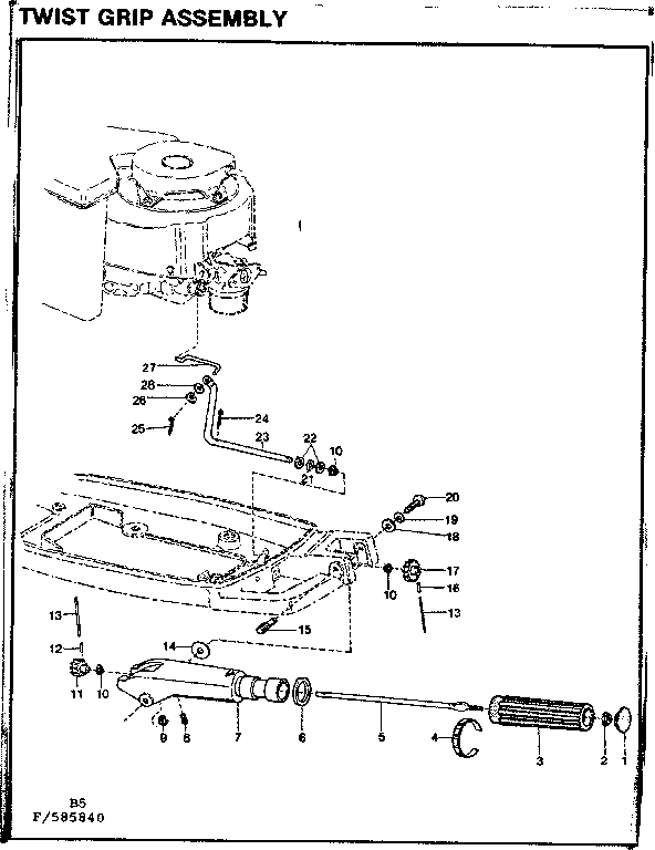 Craftsman 217585840 twist grip assembly diagram