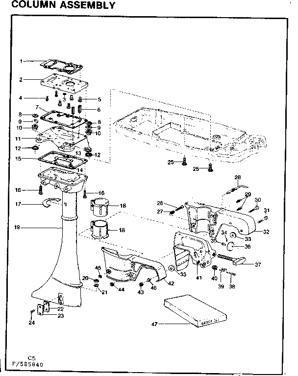 Craftsman 217585840 column assembly diagram