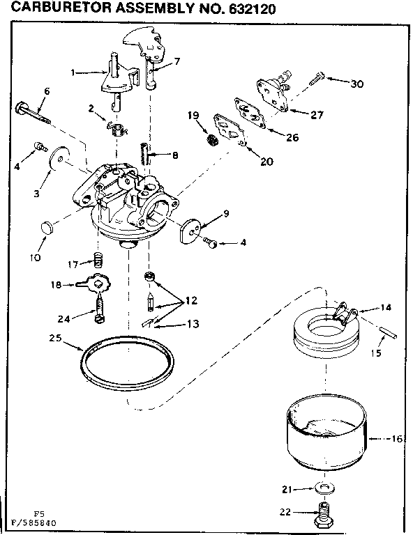Craftsman 217585840 carburetor assembly diagram