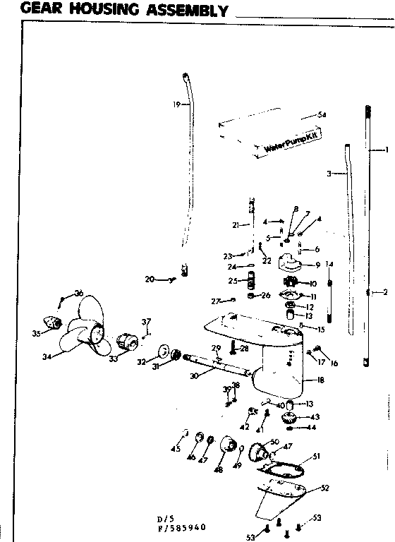 Craftsman 217585940 gear housing assembly diagram