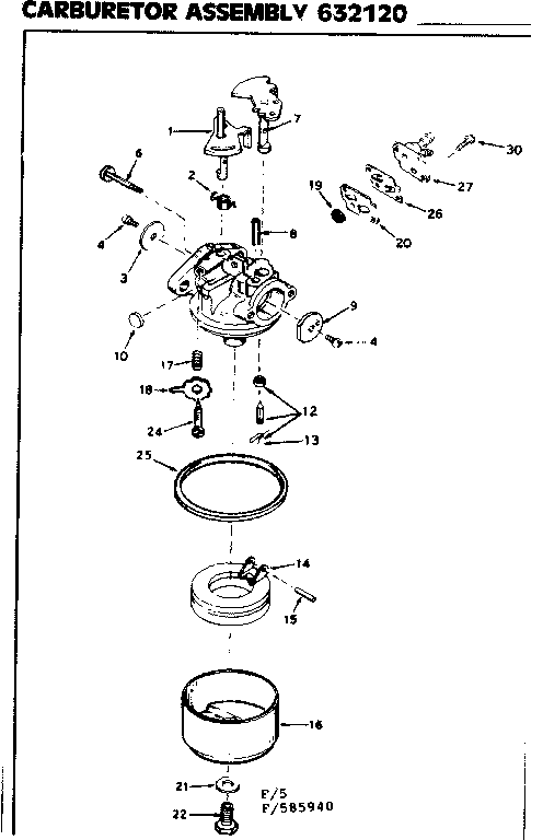 Craftsman 217585940 carburetor assembly diagram