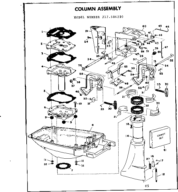 Eska 1978B column assembly diagram
