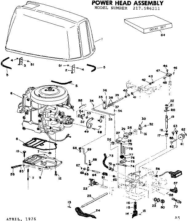 Craftsman 217586211 power head assembly diagram