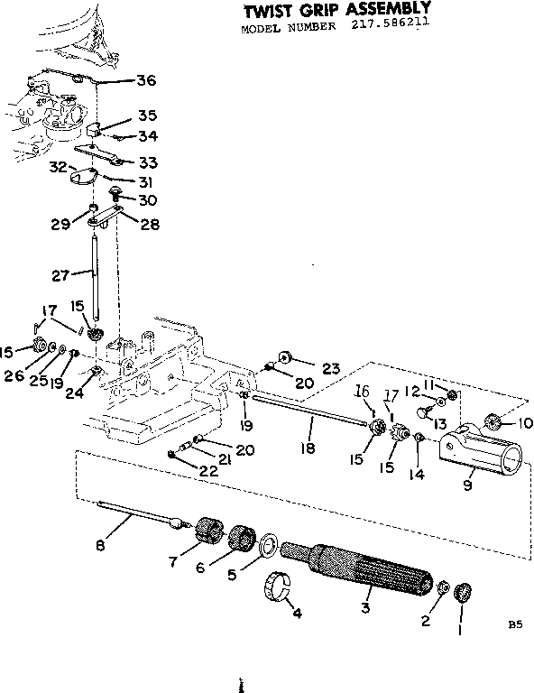 Craftsman 217586211 twist grip assembly diagram