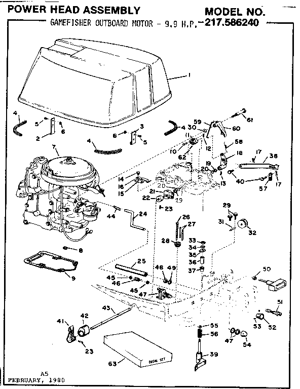 Craftsman 217586240 power head assembly diagram