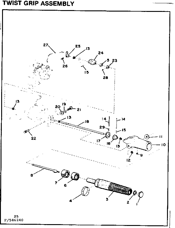 Craftsman 217586240 twist grip assembly diagram