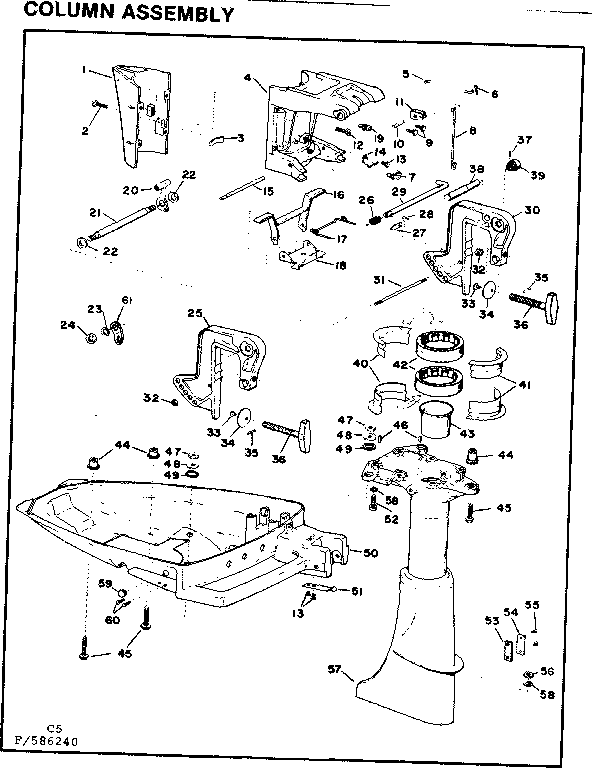 Craftsman 217586240 column assembly diagram