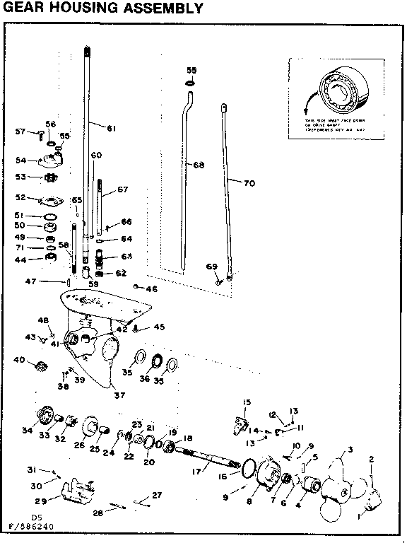 Craftsman 217586240 gear housing assembly diagram