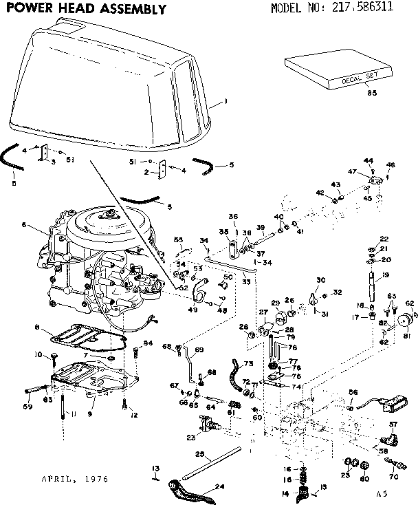 Craftsman 217586311 power head assembly diagram