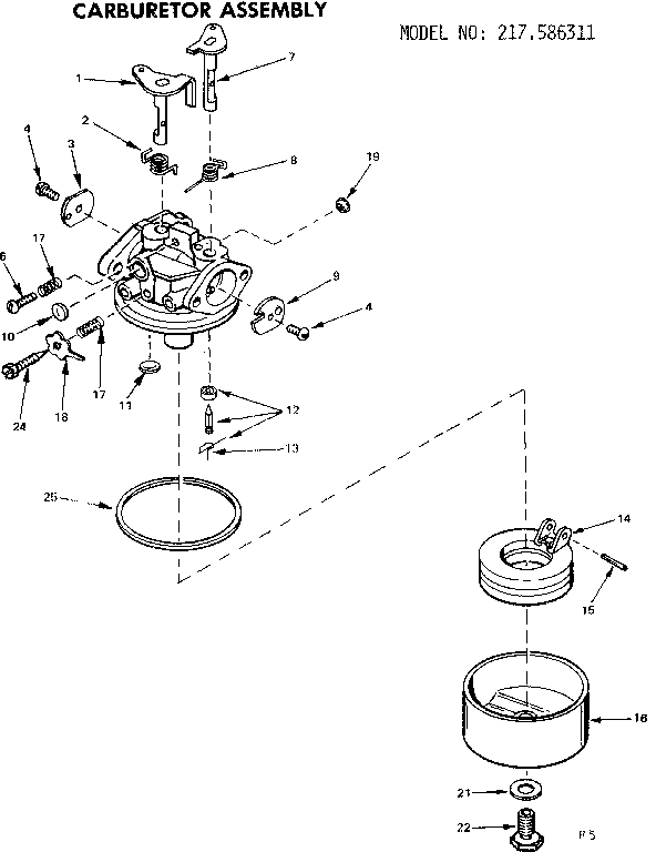 Craftsman 217586311 carburetor assembly diagram