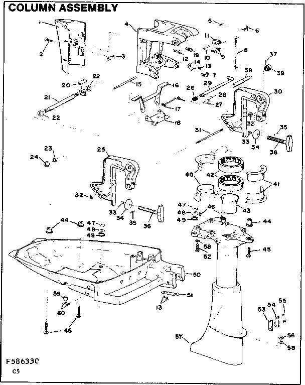 Craftsman 217586330 column assembly diagram