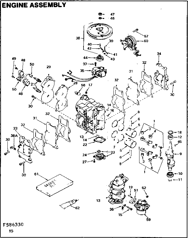 Craftsman 217586330 engine assembly diagram