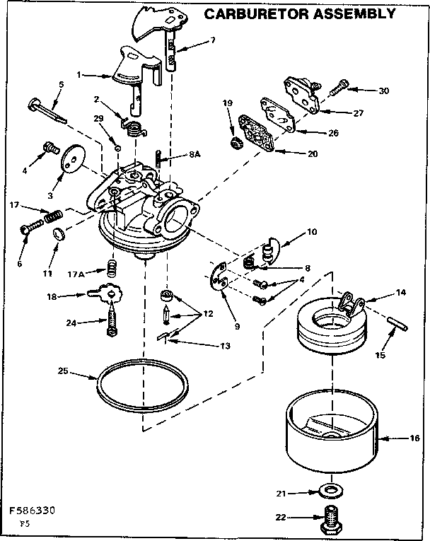 Craftsman 217586330 carburetor assembly diagram