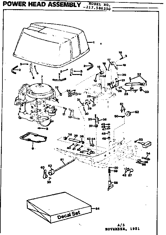 Craftsman 217586350 power head assembly diagram