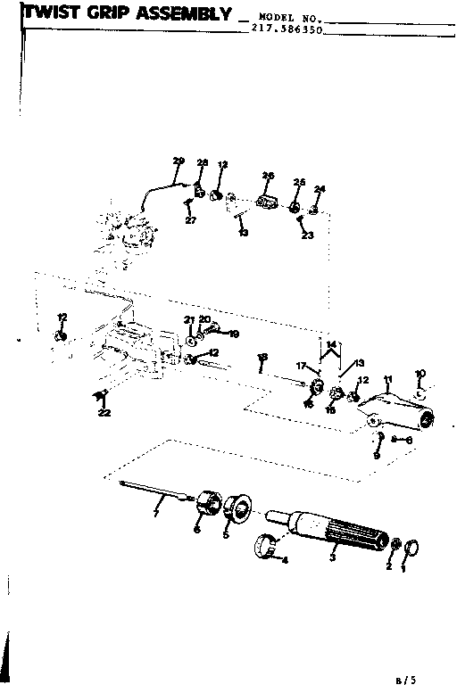 Craftsman 217586350 twist grip assembly diagram