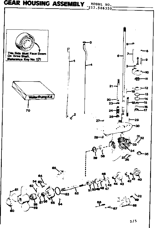Craftsman 217586350 gear housing assembly diagram
