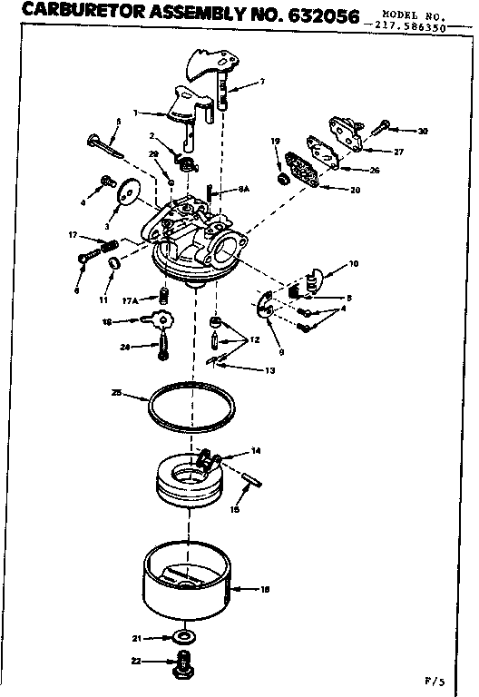 Craftsman 217586350 carburetor assembly diagram
