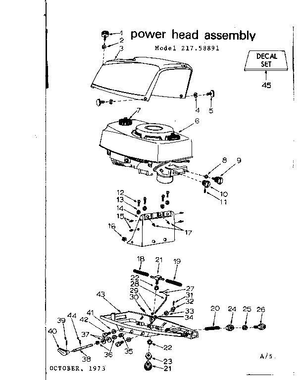 Craftsman 21758891 power head assembly diagram