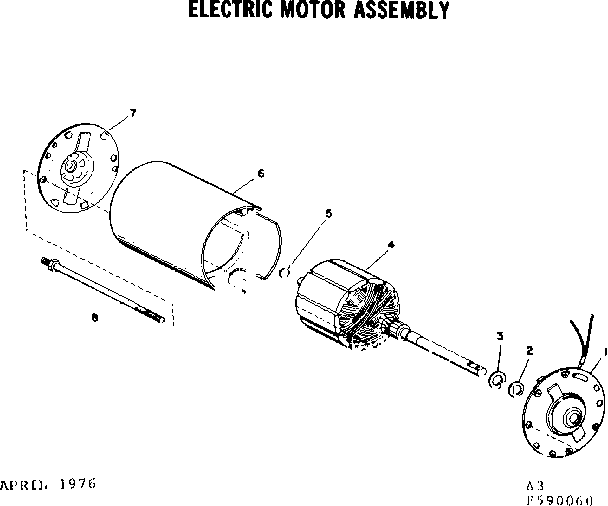 Craftsman 217590060 electric motor assembly diagram