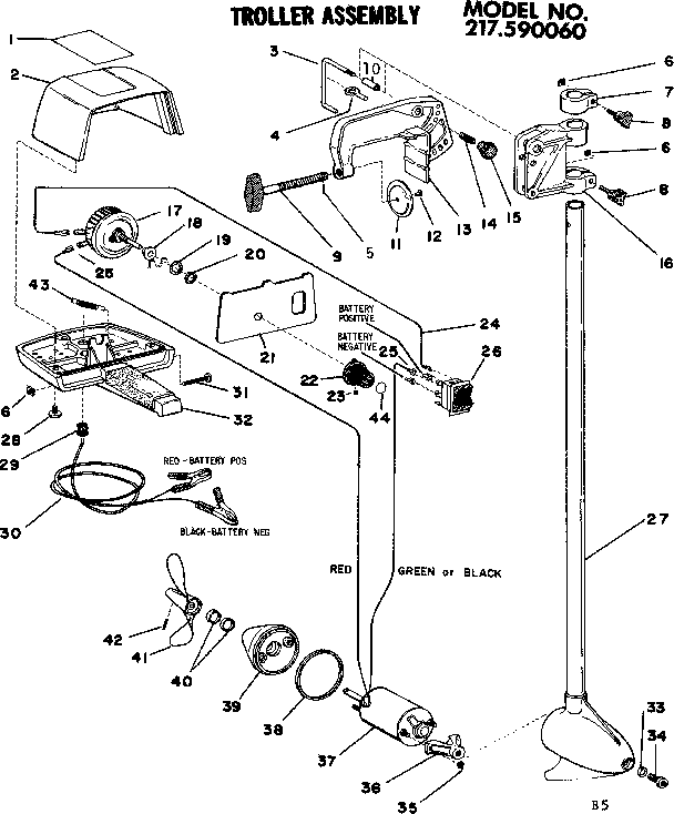 Craftsman 217590060 troller assembly diagram