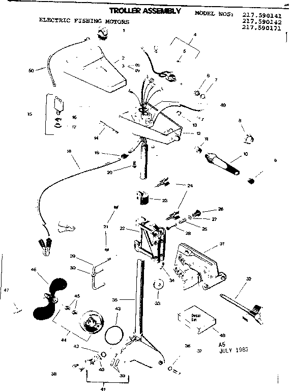 Craftsman 217590171 troller assembly diagram