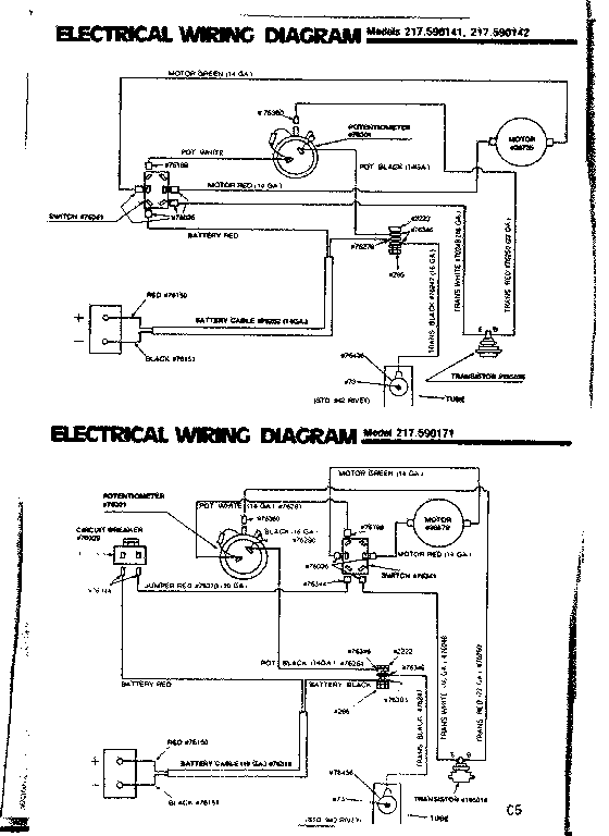 Craftsman 217590171 electrical diagram