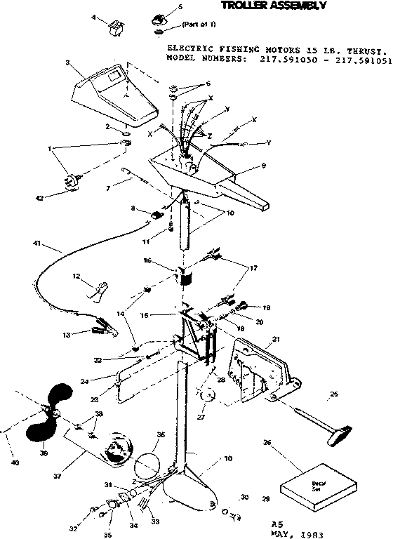 Craftsman 217591050 troller assembly diagram