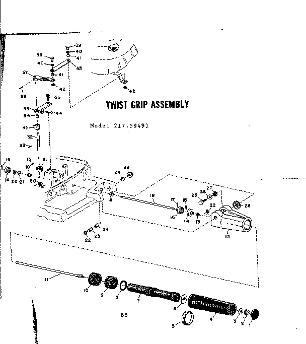 Craftsman 21759491 twist grip assembly diagram