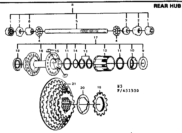 Sears 502451540 rear hub diagram