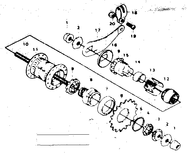 Sears 502451640 suntour coaster brake diagram