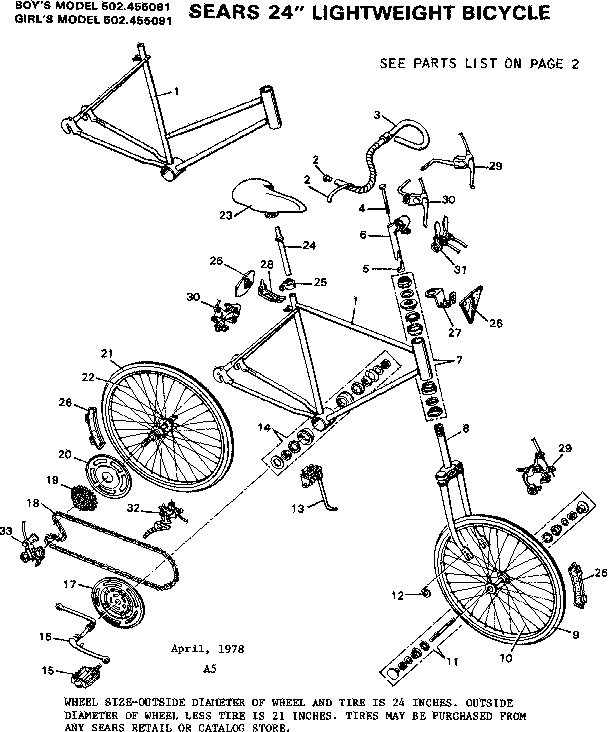 Sears 502455081 unit parts diagram