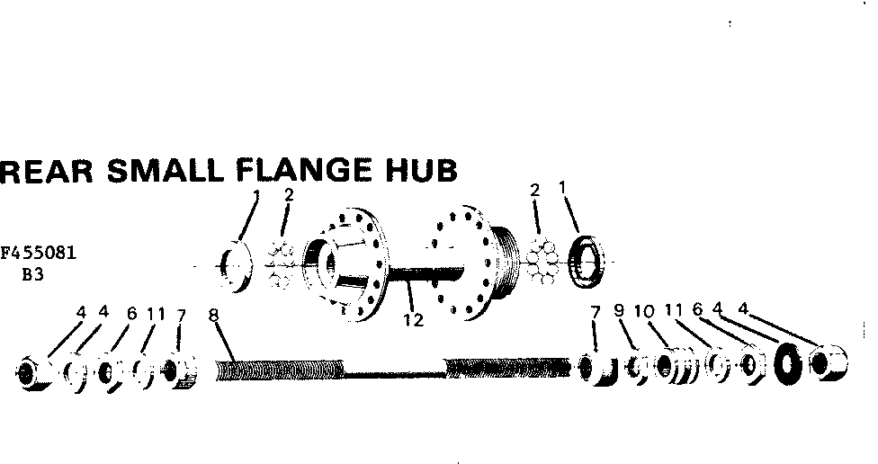 Sears 502455081 rear small flange hub diagram