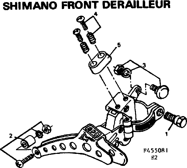 Sears 502455081 shimano front derailleur diagram