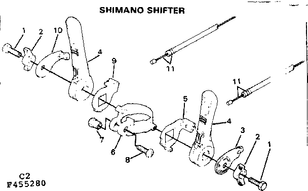 Sears 502455280 shimano shifter diagram