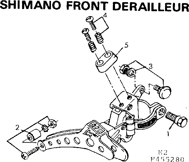 Sears 502455280 shimano front derailleur diagram
