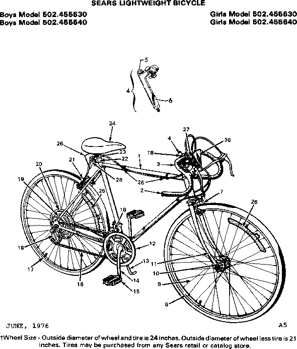 Sears 502455630 unit parts diagram