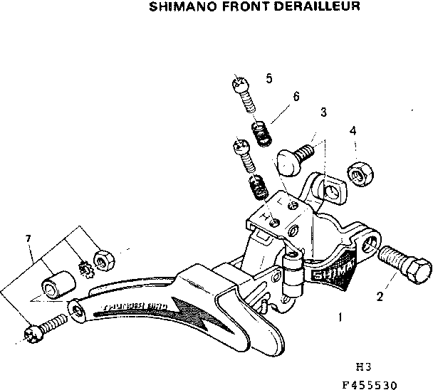 Sears 502455630 shimano front deraulleur diagram