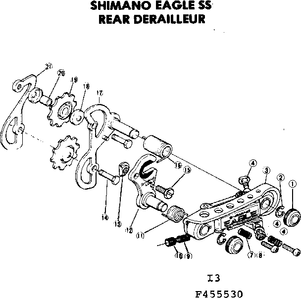 Sears 502455630 shimano eagle ss rear derailleur diagram