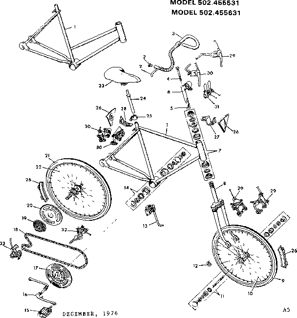 Sears 502455631 unit parts diagram
